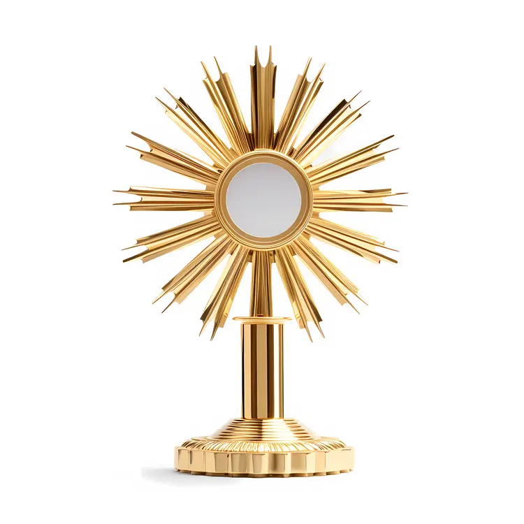 Classic Golden Monstrance with Sunburst