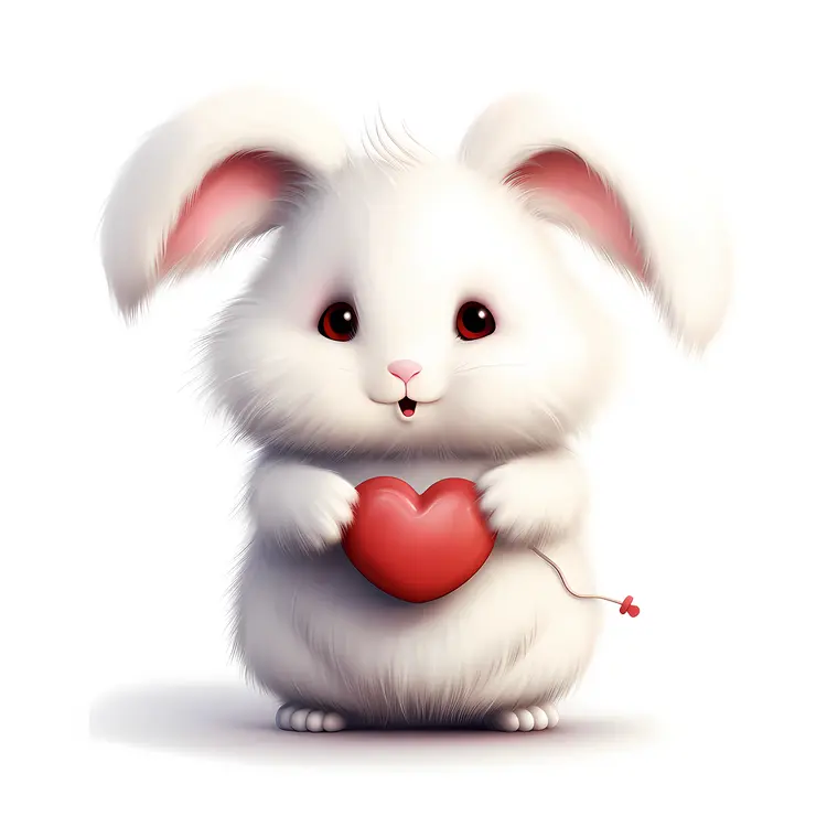 Adorable Bunny with Heart