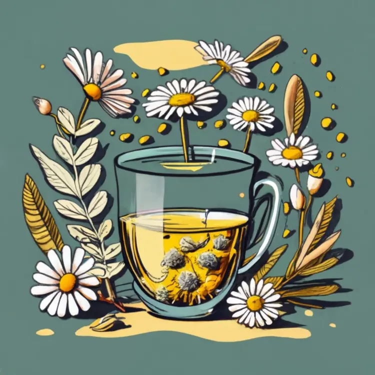 Chamomile Tea with Flowers