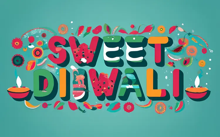 Sweet Diwali Celebration with Lamps and Decorations