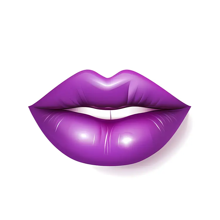 Glossy Purple Lips Illustration