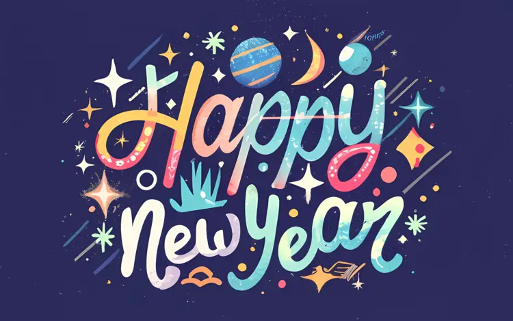 Happy New Year with Cosmic Elements