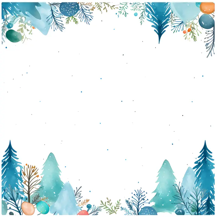 Winter trees with snow