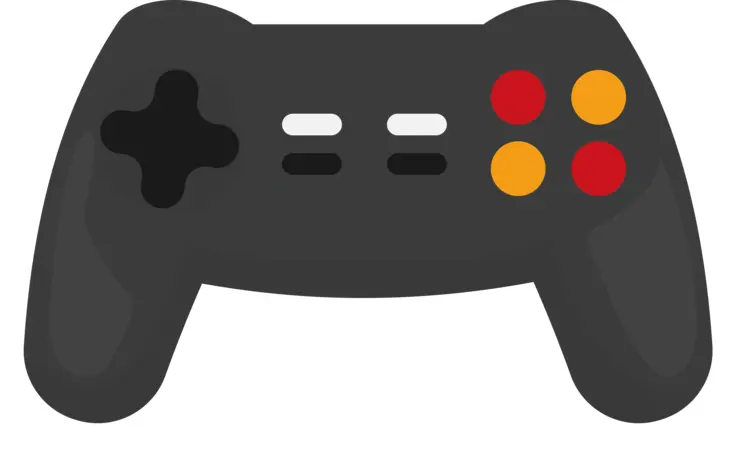 Black Game Controller with Buttons