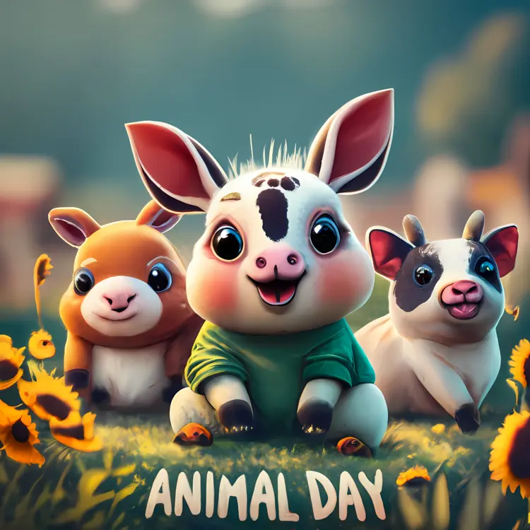 Cute Farm Animals for World Animal Day