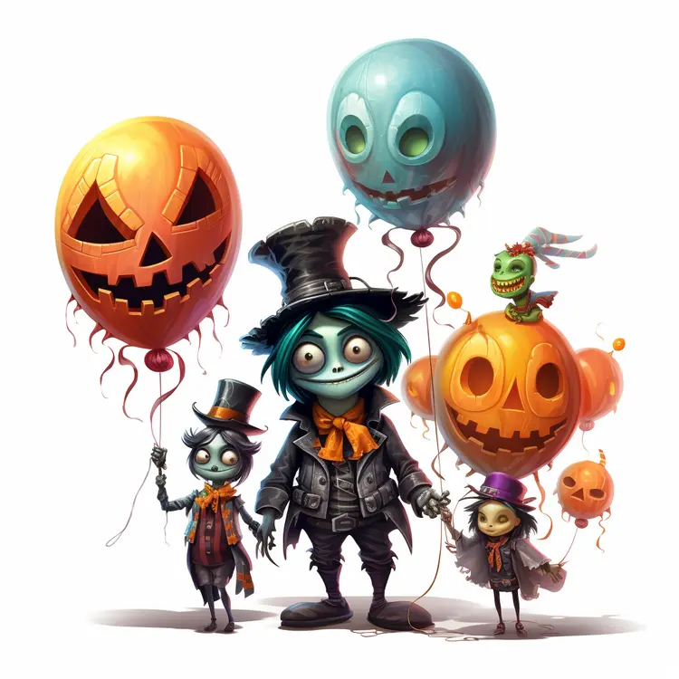 Colorful Pumpkin Balloons for Halloween