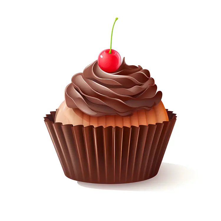 Chocolate Cupcake with Cherry