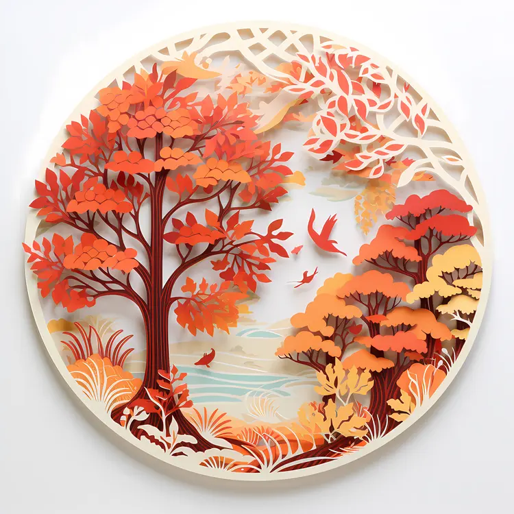 Autumn forest scene