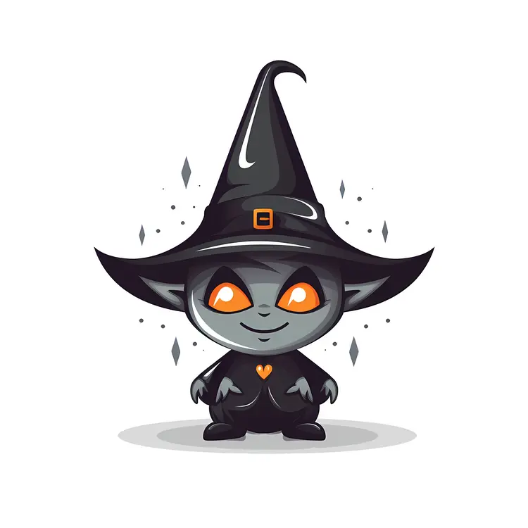 Cute Witch with Orange Eyes