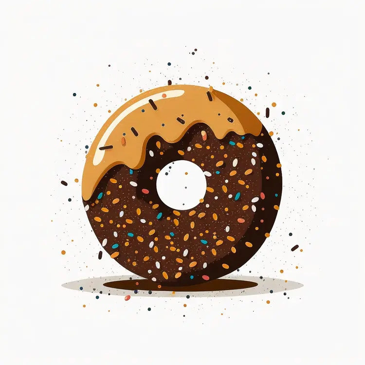 Chocolate Glazed Donut with Sprinkles