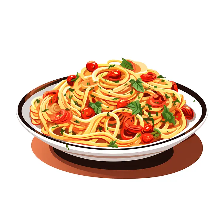 Fresh Spaghetti with Cherry Tomatoes and Herbs
