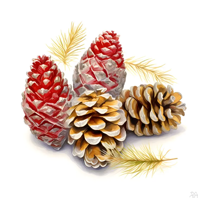 Colorful Pine Cones for Christmas Decoration