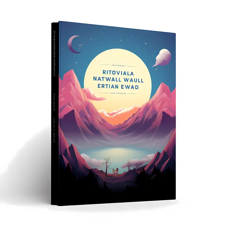 Illustrated Book with Mountain Landscape Cover