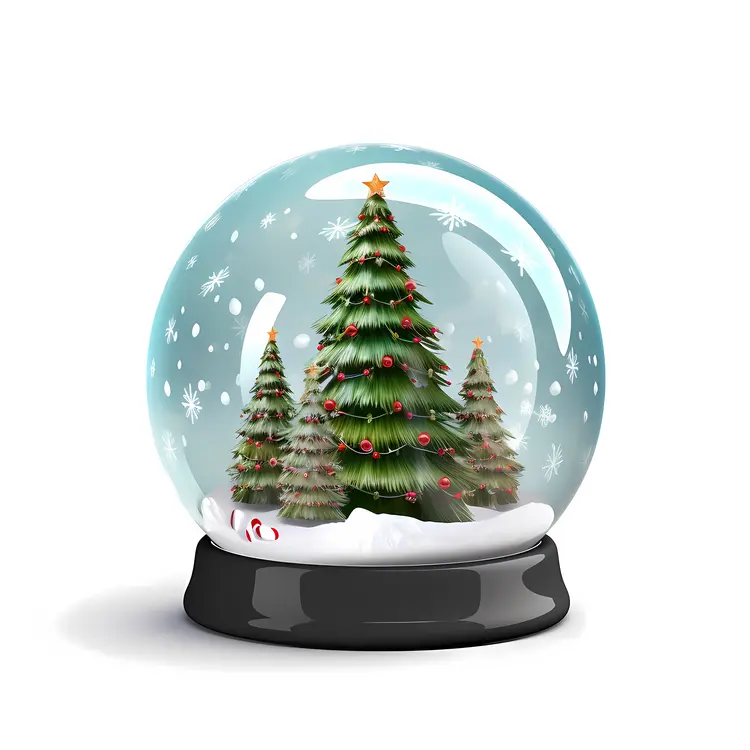 Christmas Tree Snow Globe Decoration
