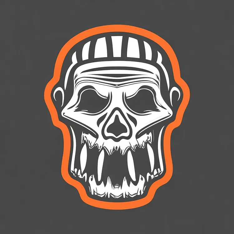 Scary Skull Illustration for Halloween