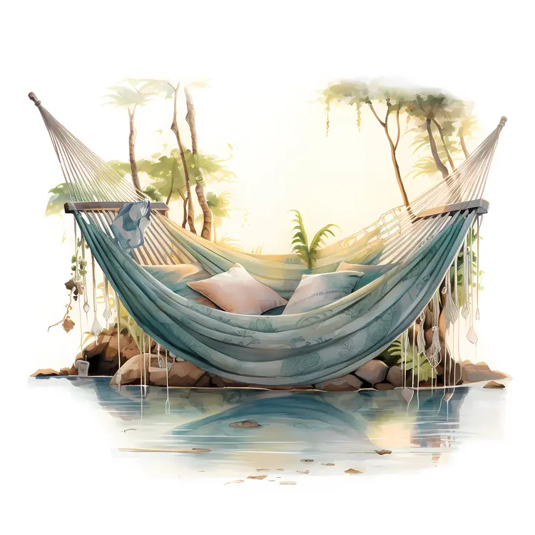 Relaxing Hammock in Tropical Nature