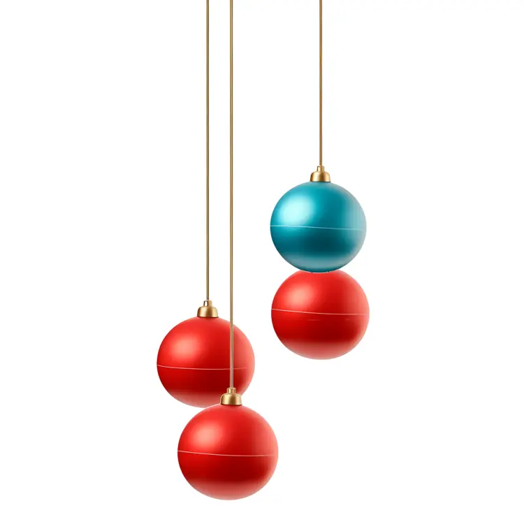 Red and Blue Christmas Ornaments