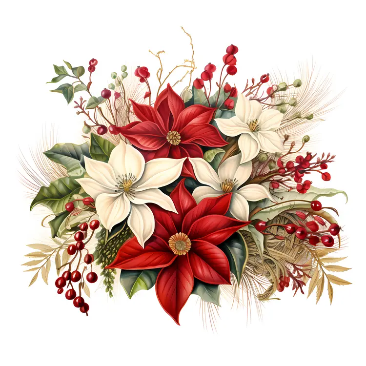 Beautiful Red and White Floral Arrangement