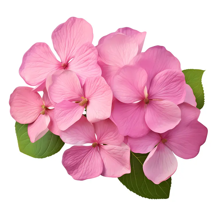 Lovely Pink Hydrangea Illustration