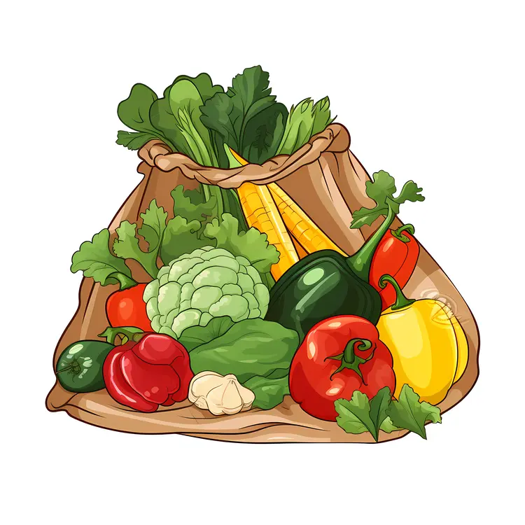 Fresh Vegetables in a Bag