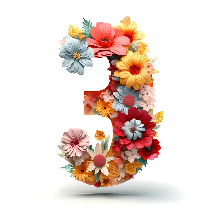 Colorful Floral Number 3
