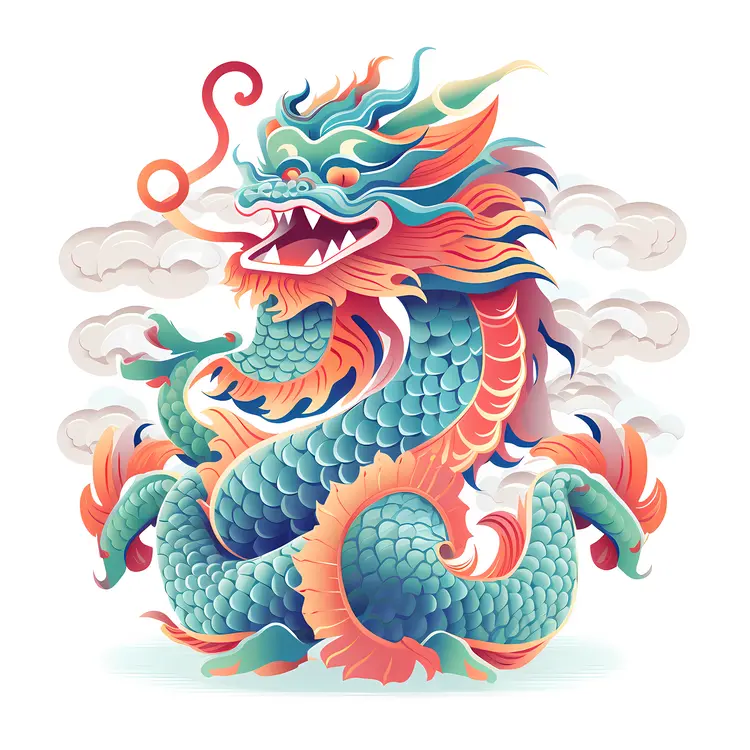 Blue Dragon with Scales