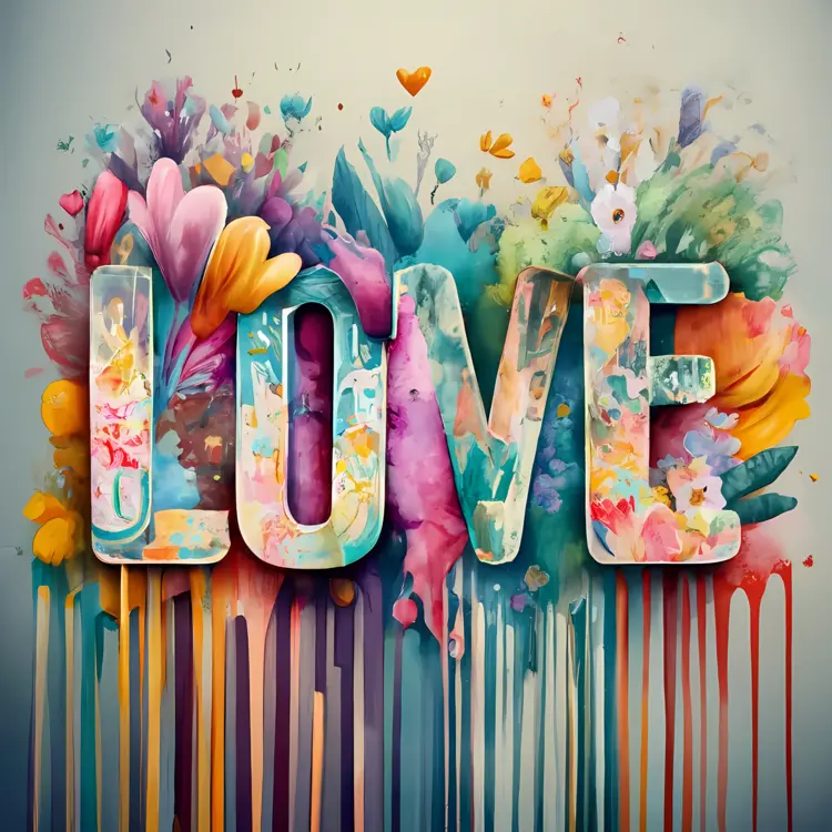 Colorful Love with Flowers