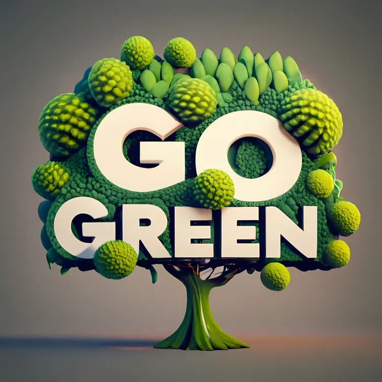 Eco-friendly Go Green Tree