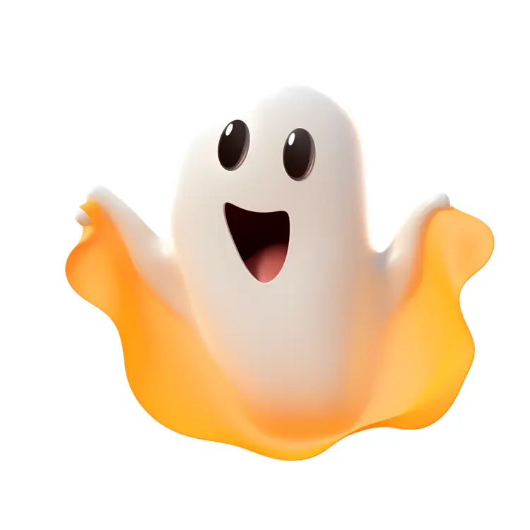 Happy Cartoon Ghost
