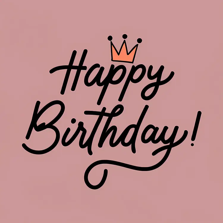 Happy Birthday Crown Design