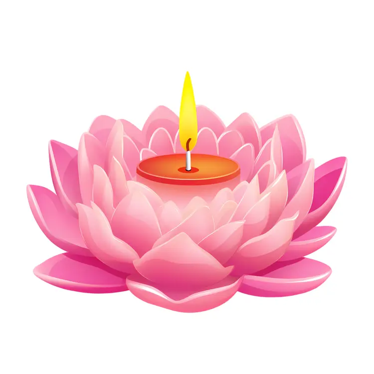 Pink Lotus Candle