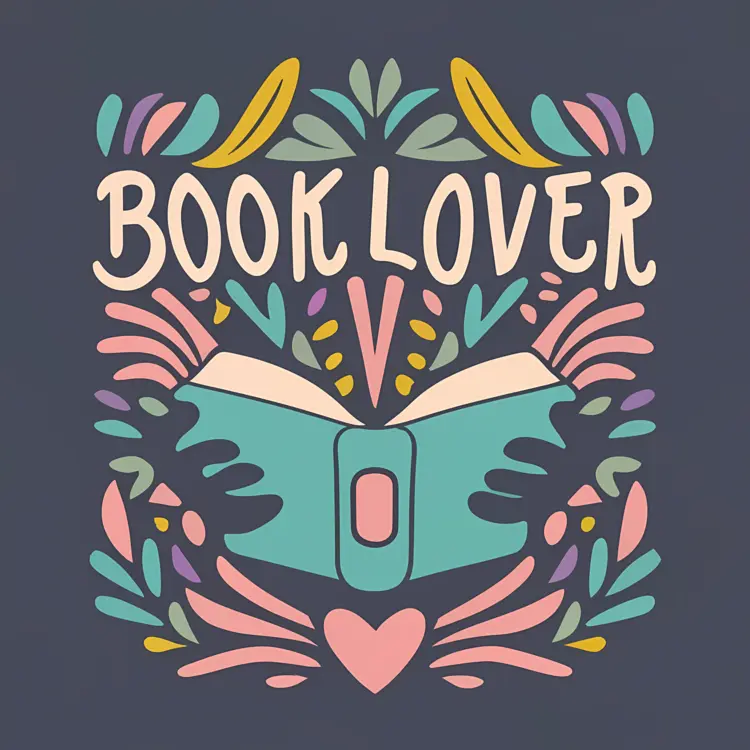 Floral Book Lover Phrase