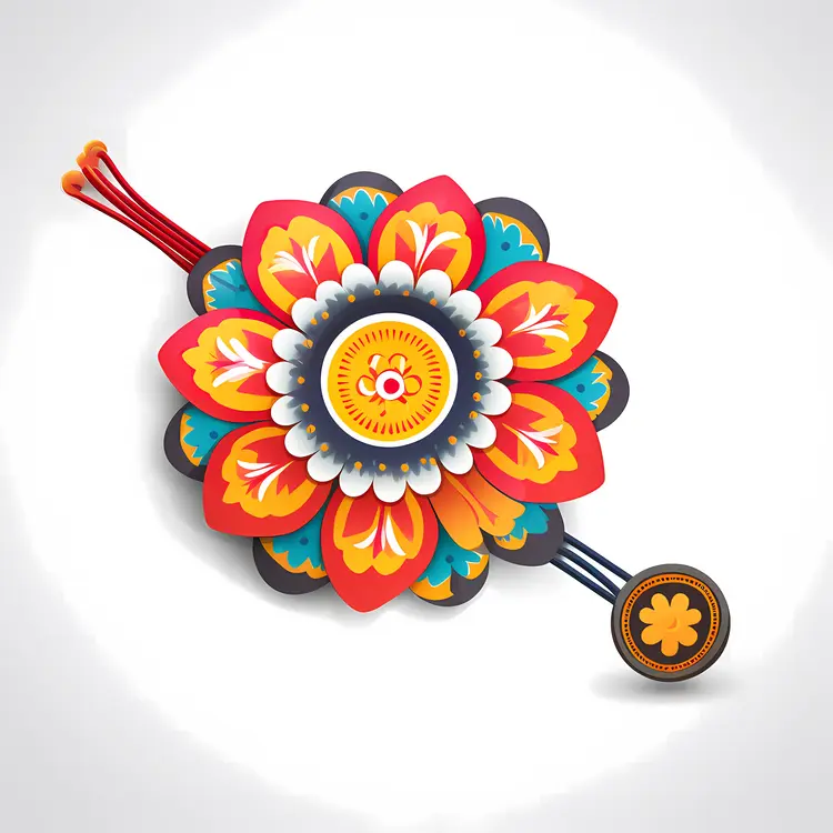 Colorful Floral Rakhi for Raksha Bandhan