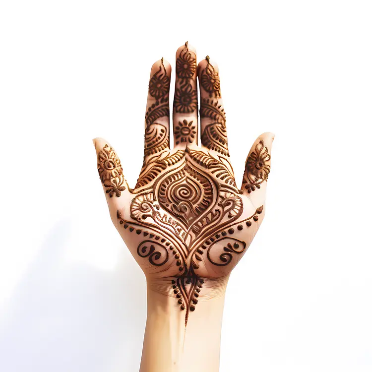 Brown Decorative Hand Design