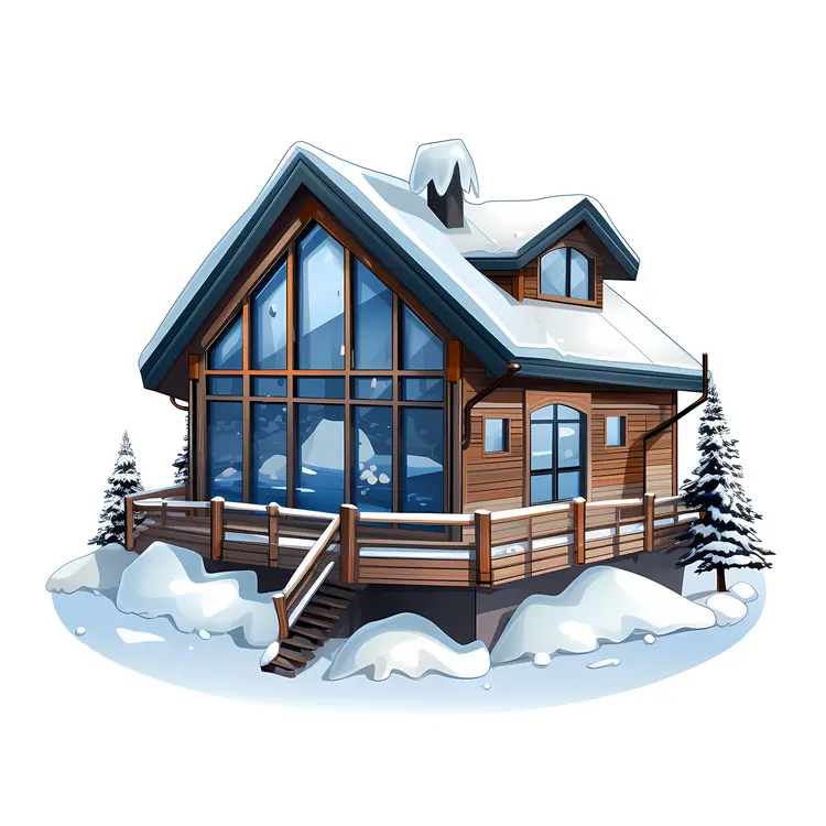 Snowy Winter Cabin