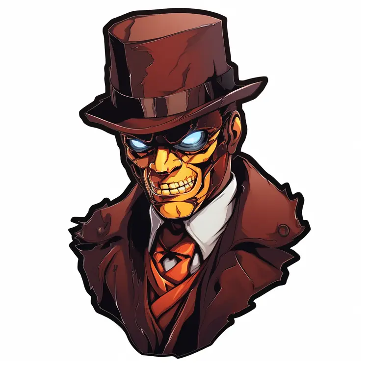 Steampunk Character with Top Hat and Goggles