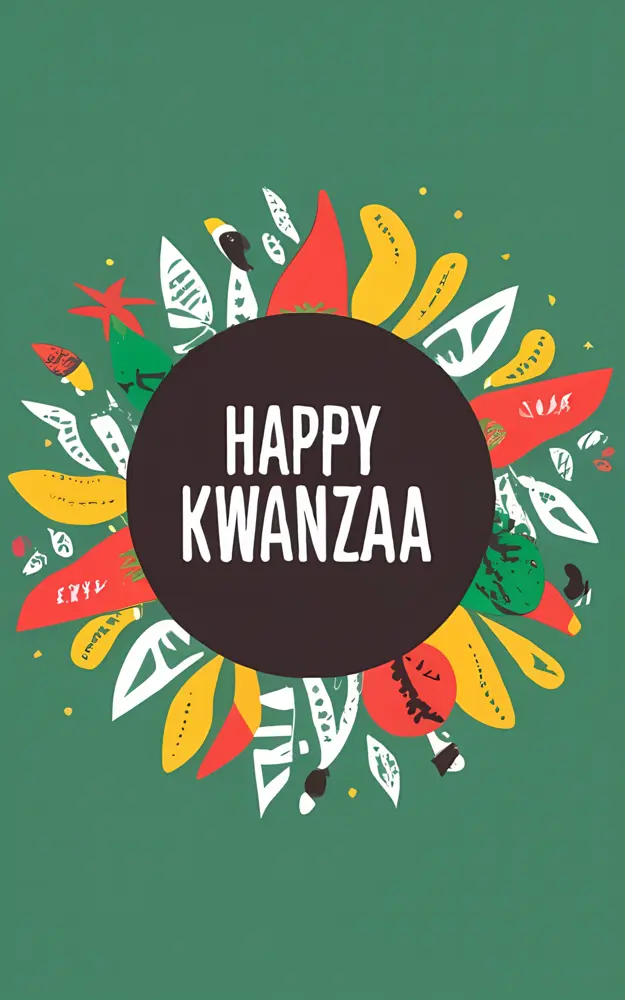 Colorful wreath for Kwanzaa