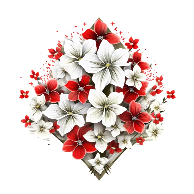Beautiful Red and White Floral Bouquet