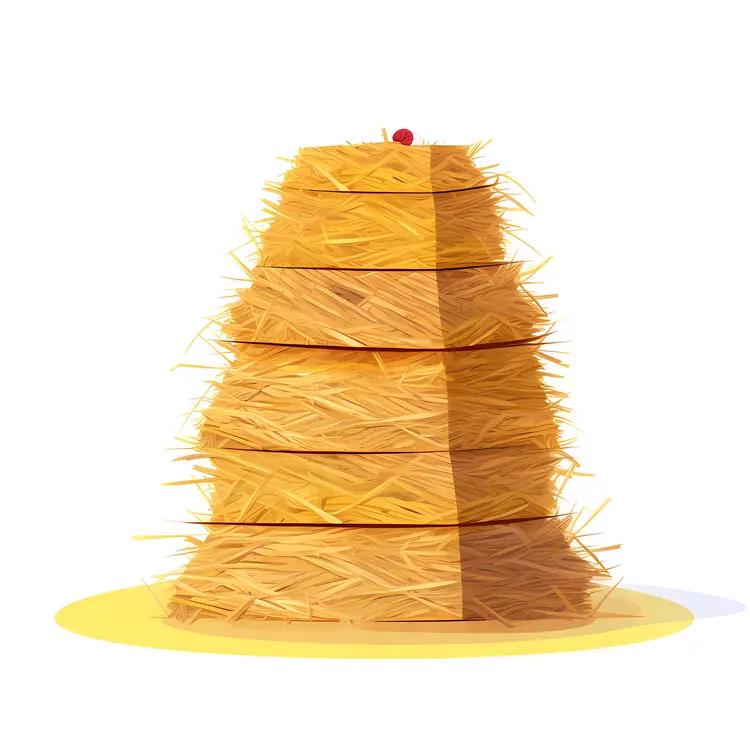 Yellow Haystack Illustration for Harvest Festival