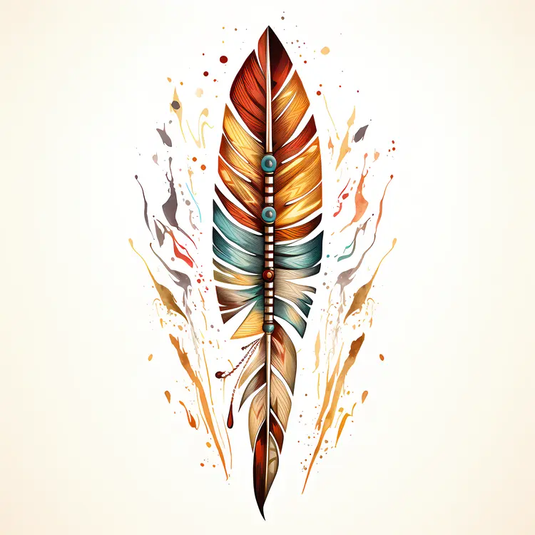 Colorful Feather Illustration