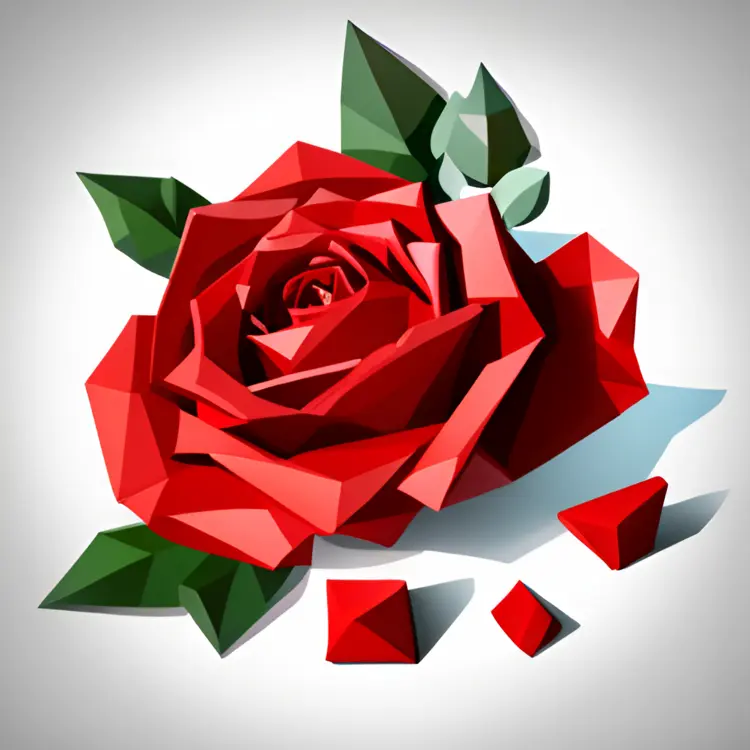 Beautiful Red Rose with Petals