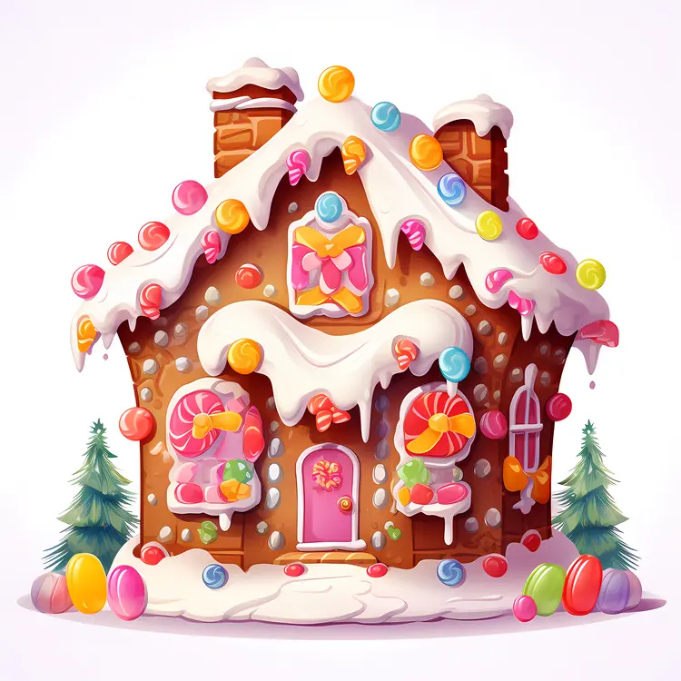 Gingerbread House with Candy Canes