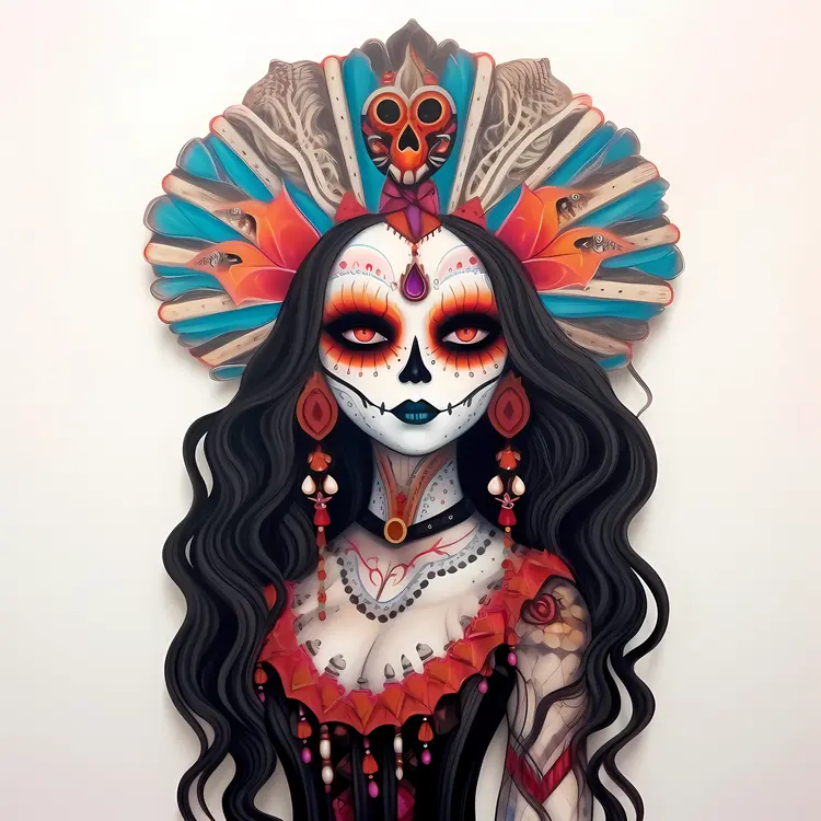 Traditional Sugar Skull Art for Day of the Dead