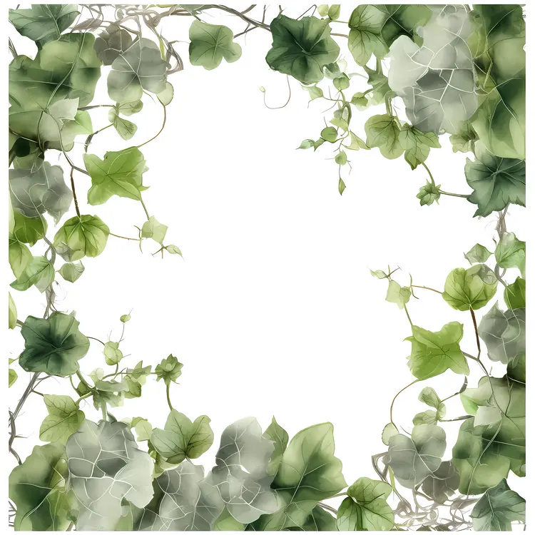 Beautiful Ivy Leaves Greenery Frame