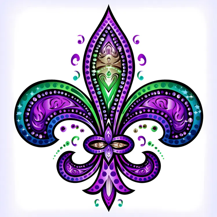 Colorful Fleur-de-lis Ornament