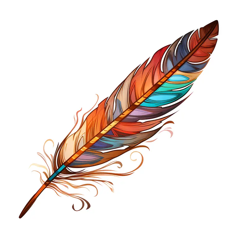 Colorful Decorative Feather Illustration