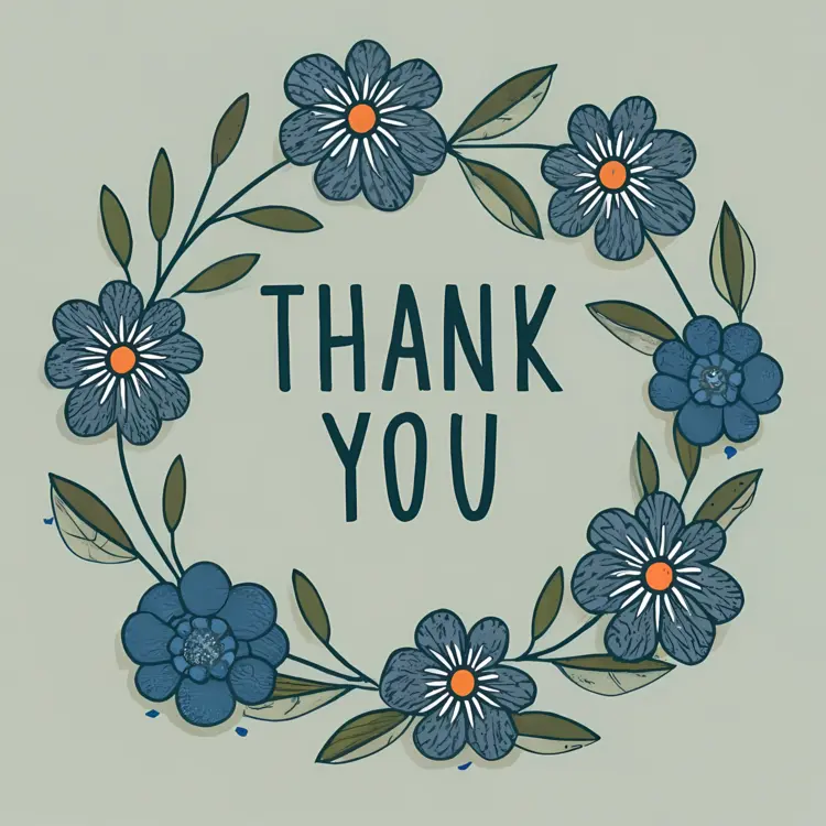 Thank You Floral Wreath
