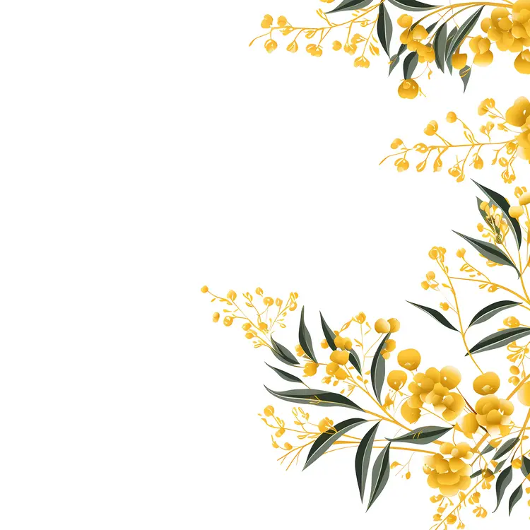 Yellow Flower Corner Design