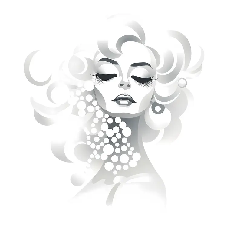 Artistic Woman with Pearls