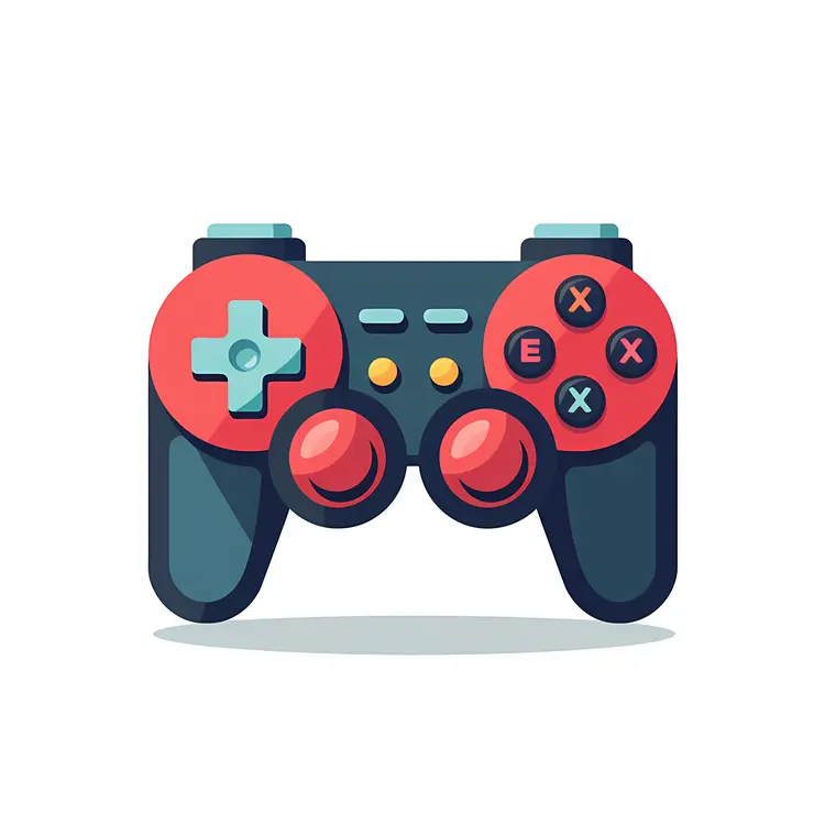 Colorful Game Controller Illustration